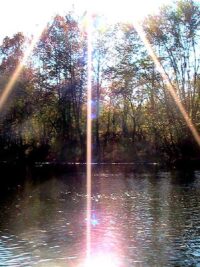Sunburst Over River